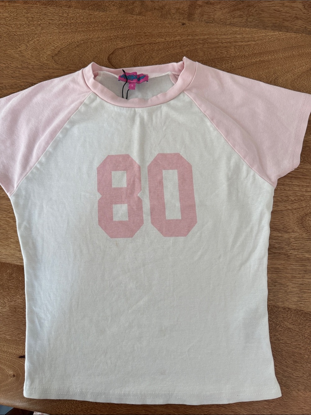 Girls edikted - Raglan Tee with Pink Number 80